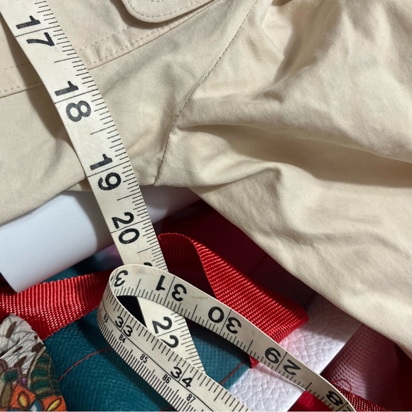 Donna Karan Cream Utility Jacket with Collared Neckline Sz L Women - Picture 9 of 9